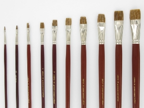 gussow penseel plat runderhaar gelakte steel